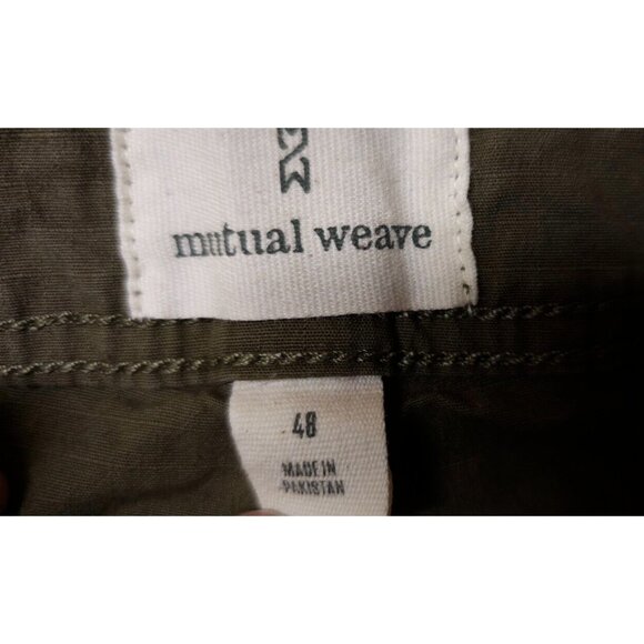 Mutual Weave Mens 48x11 Green Stretch Belted Heavyweight Canvas Cargo Shorts - Picture 11 of 12